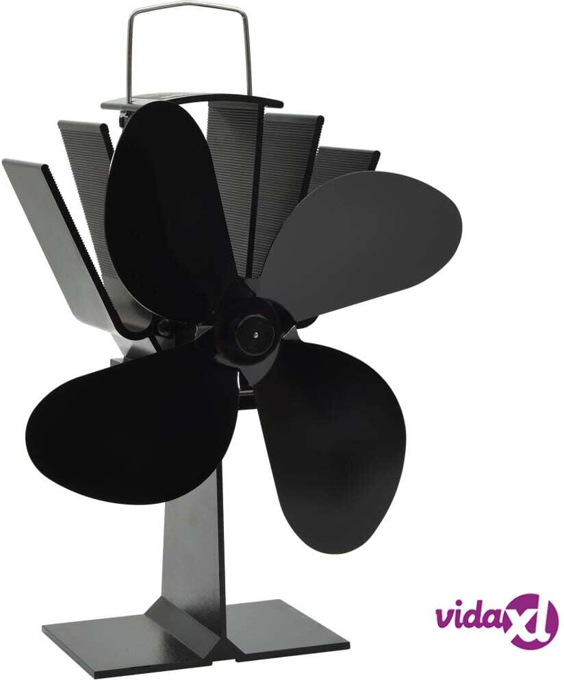 vidaXL Lämmöllä toimiva hellatuuletin 4 lapaa musta vidaXL Lämmöllä toimiva hellatuuletin 4 lapaa musta