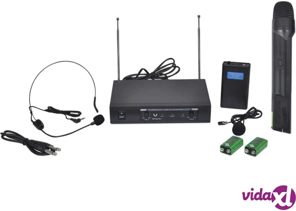 vidaXL Vastaanotin 1x Langaton kuuloke ja Mikrofoni VHF vidaXL Vastaanotin 1x Langaton kuuloke ja Mikrofoni VHF