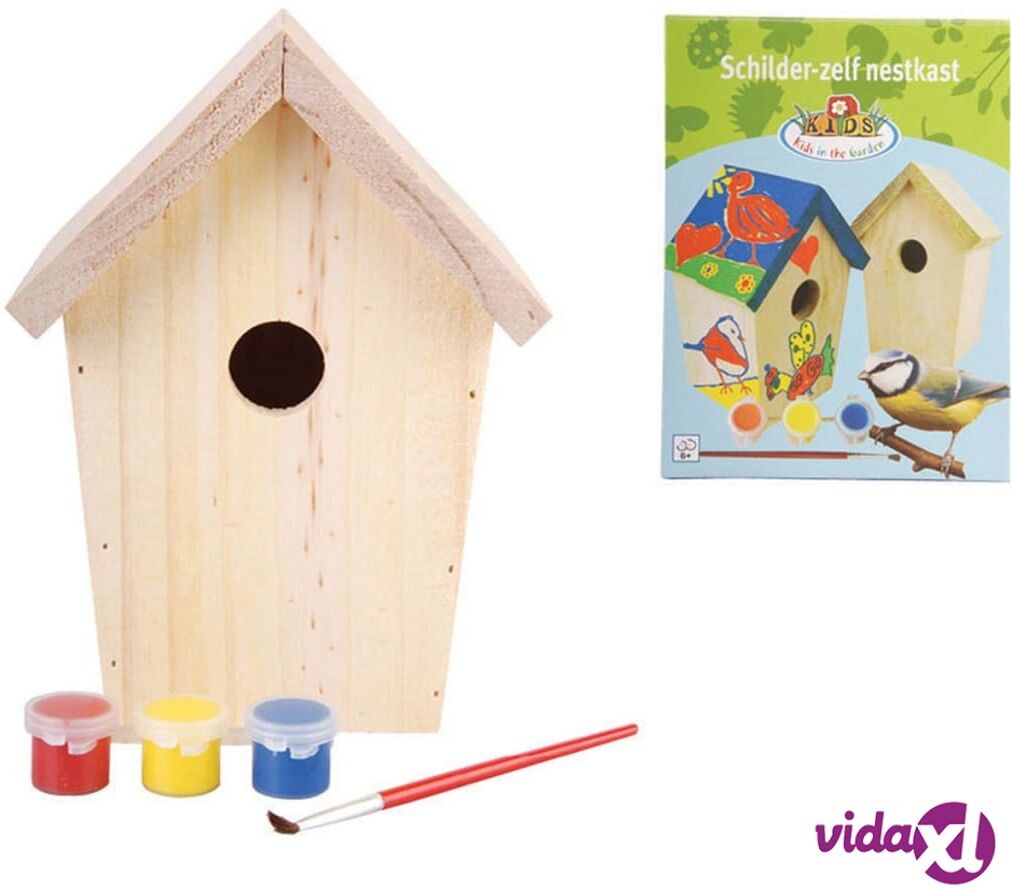 Esschert Design DIY linnunpöntön Paint 14.8x11.7x20 cm KG145 Esschert Design DIY linnunpöntön Paint 14.8x11.7x20 cm KG145