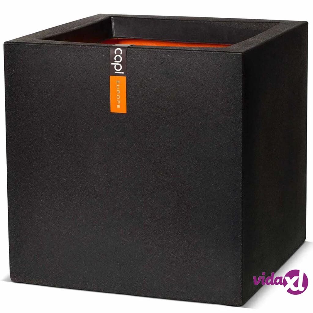 Capi Kukkalaatikko Urban Smooth neliö 40x40x40 cm musta KBL903 Capi Kukkalaatikko Urban Smooth neliö 40x40x40 cm musta KBL903