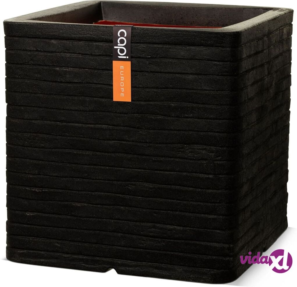 Capi Kukkalaatikko Nature Row neliö 40x40 cm musta KBLRO903 Capi Kukkalaatikko Nature Row neliö 40x40 cm musta KBLRO903