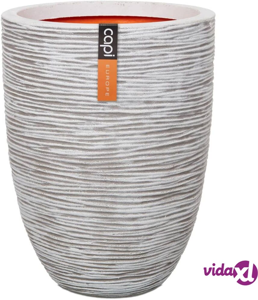 Capi Vaasi kukkalaatikko Nature Rib matala 36x47 cm norsunluu Capi Vaasi kukkalaatikko Nature Rib matala 36x47 cm norsunluu