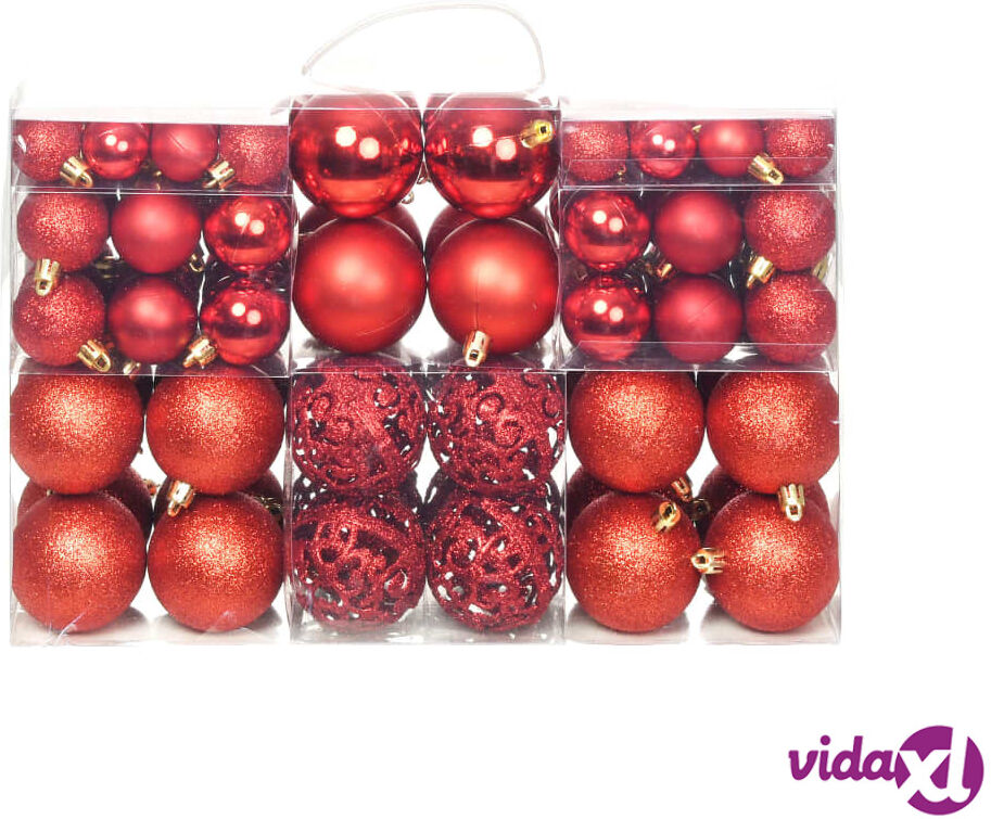 vidaXL 100 kpl joulukuusen pallosarja 6 cm punainen vidaXL 100 kpl joulukuusen pallosarja 6 cm punainen