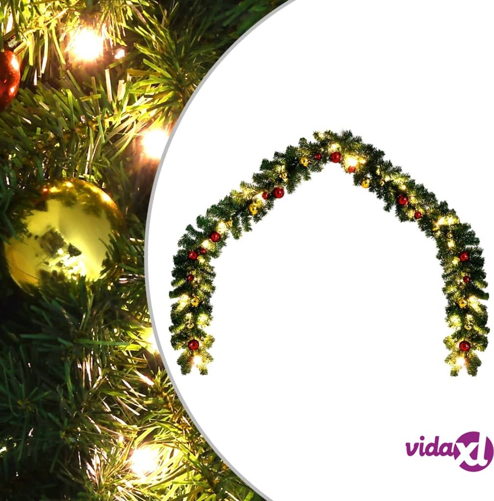 vidaXL Jouluköynnös koristeltu joulupalloilla ja LED-valoilla 5 m vidaXL Jouluköynnös koristeltu joulupalloilla ja LED-valoilla 5 m