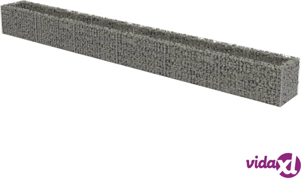 vidaXL Korotettu kivikori/kukkalaatikko galvanoitu teräs 540x50x50 cm vidaXL Korotettu kivikori/kukkalaatikko galvanoitu teräs 540x50x50 cm