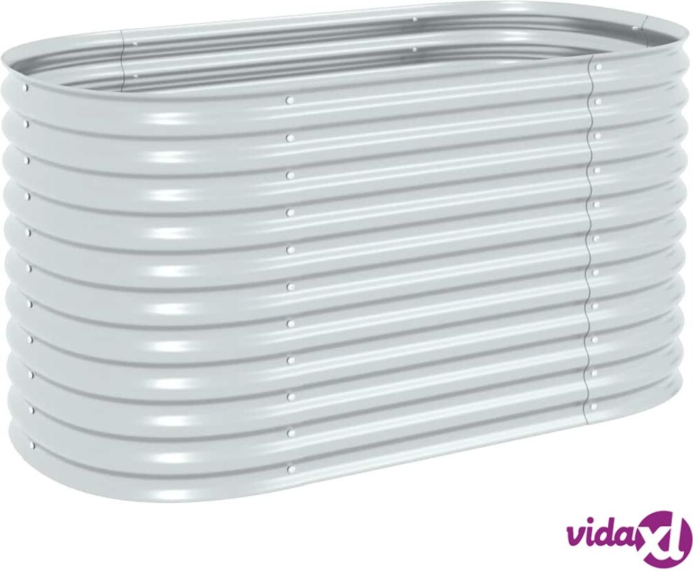 vidaXL Korotettu kukkalaatikko 160x80x81 cm galvanoitu teräs hopea vidaXL Korotettu kukkalaatikko 160x80x81 cm galvanoitu teräs hopea