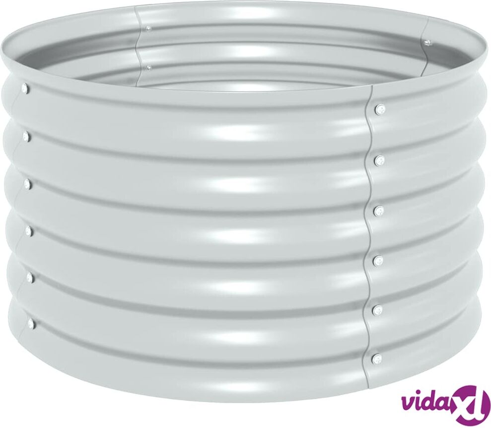 vidaXL Korotettu kukkalaatikko 80x80x44 cm galvanoitu teräs hopea vidaXL Korotettu kukkalaatikko 80x80x44 cm galvanoitu teräs hopea