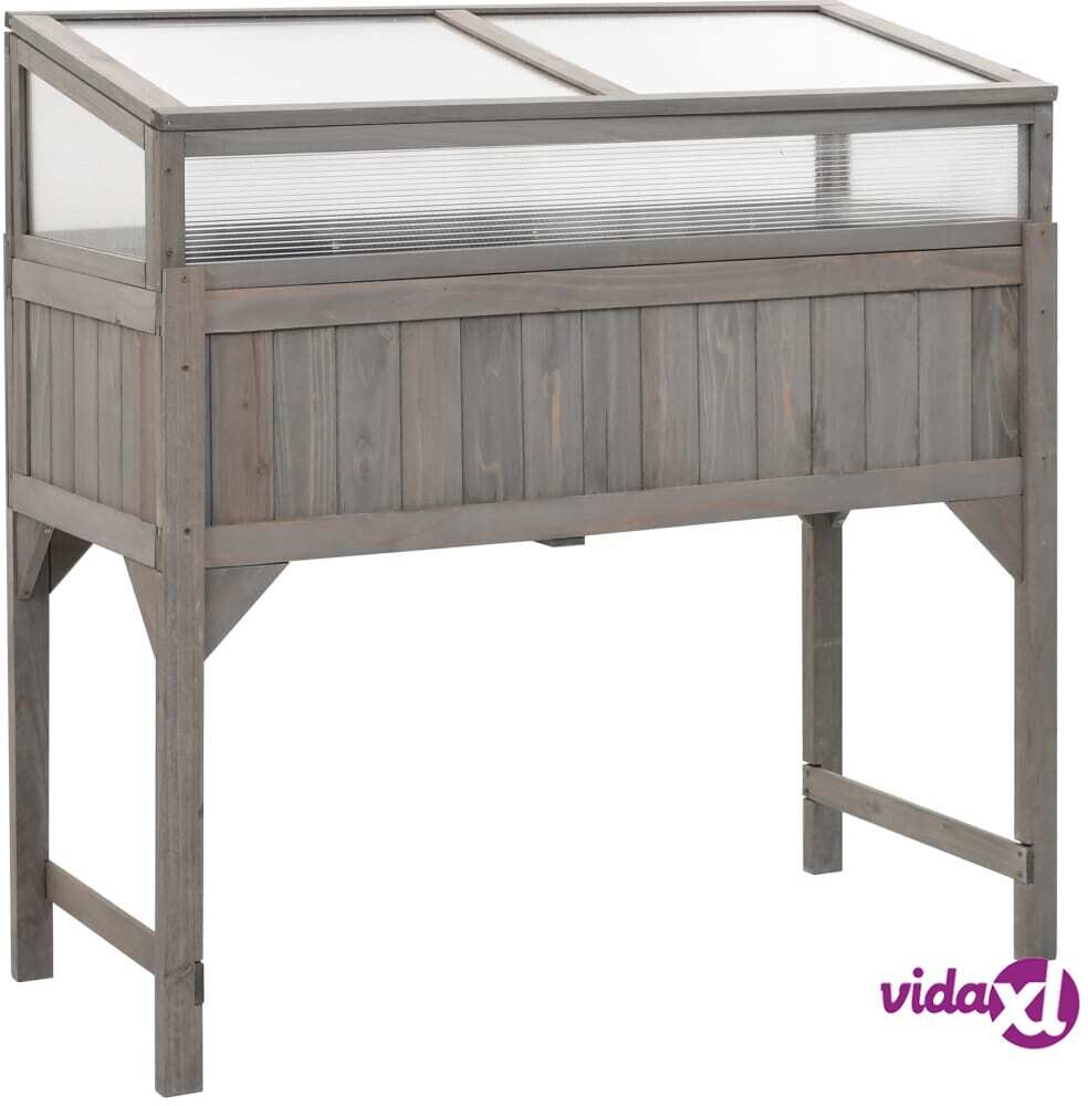 vidaXL Jalallinen kasvihuoneellinen istutuslaatikko 120x54x120 kuusi vidaXL Jalallinen kasvihuoneellinen istutuslaatikko 120x54x120 kuusi