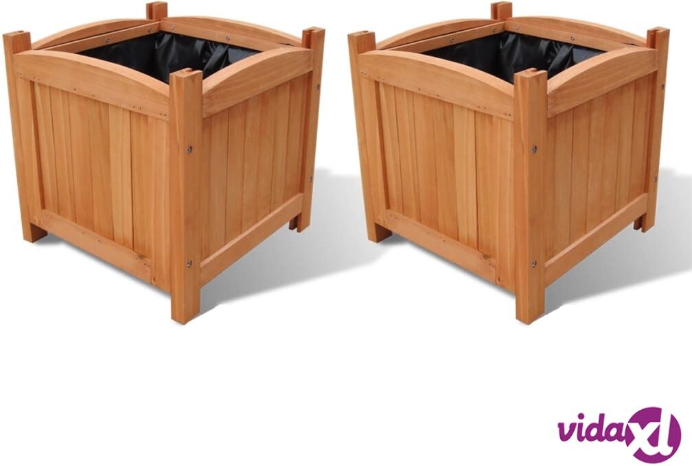 vidaXL Puinen korotettu kukkalaatikko 30 x 30 x 30 cm 2 sarja vidaXL Puinen korotettu kukkalaatikko 30 x 30 x 30 cm 2 sarja