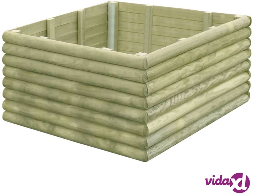 vidaXL Korotettu kukkalaatikko 106x106x48 cm kyllästetty mänty vidaXL Korotettu kukkalaatikko 106x106x48 cm kyllästetty mänty