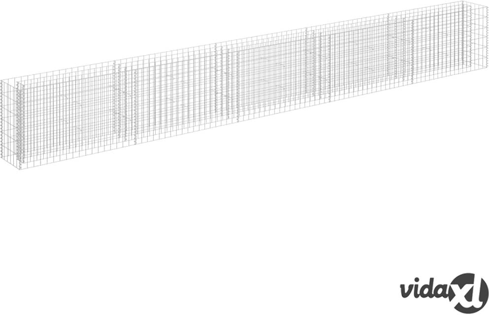 vidaXL Korotettu kivikori/kukkalaatikko galvanoitu teräs 450x30x60 cm vidaXL Korotettu kivikori/kukkalaatikko galvanoitu teräs 450x30x60 cm