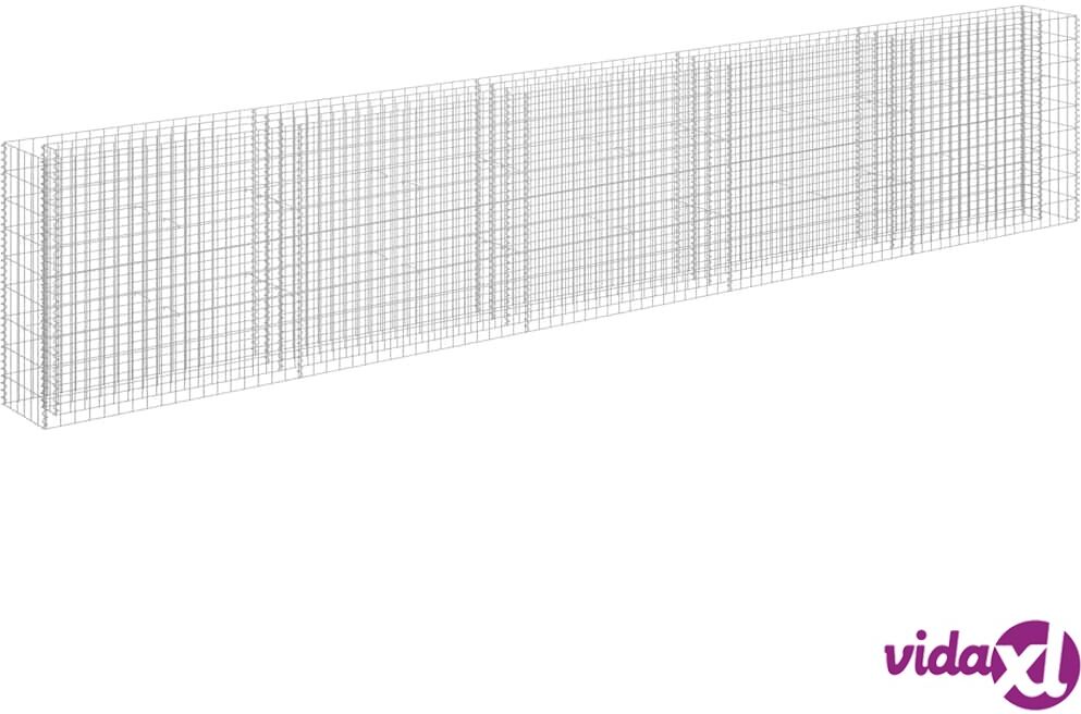 vidaXL Korotettu kivikori/kukkalaatikko galvanoitu teräs 450x30x90 cm vidaXL Korotettu kivikori/kukkalaatikko galvanoitu teräs 450x30x90 cm