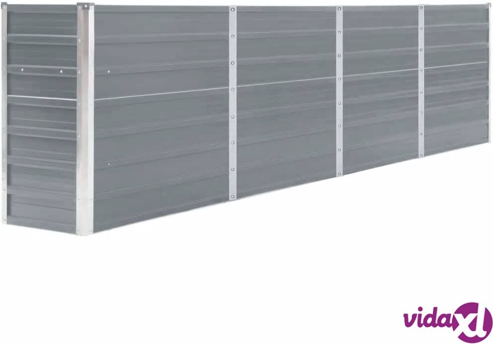 vidaXL Korotettu puutarhalaatikko 320x40x77 cm galvanoitu harmaa vidaXL Korotettu puutarhalaatikko 320x40x77 cm galvanoitu harmaa
