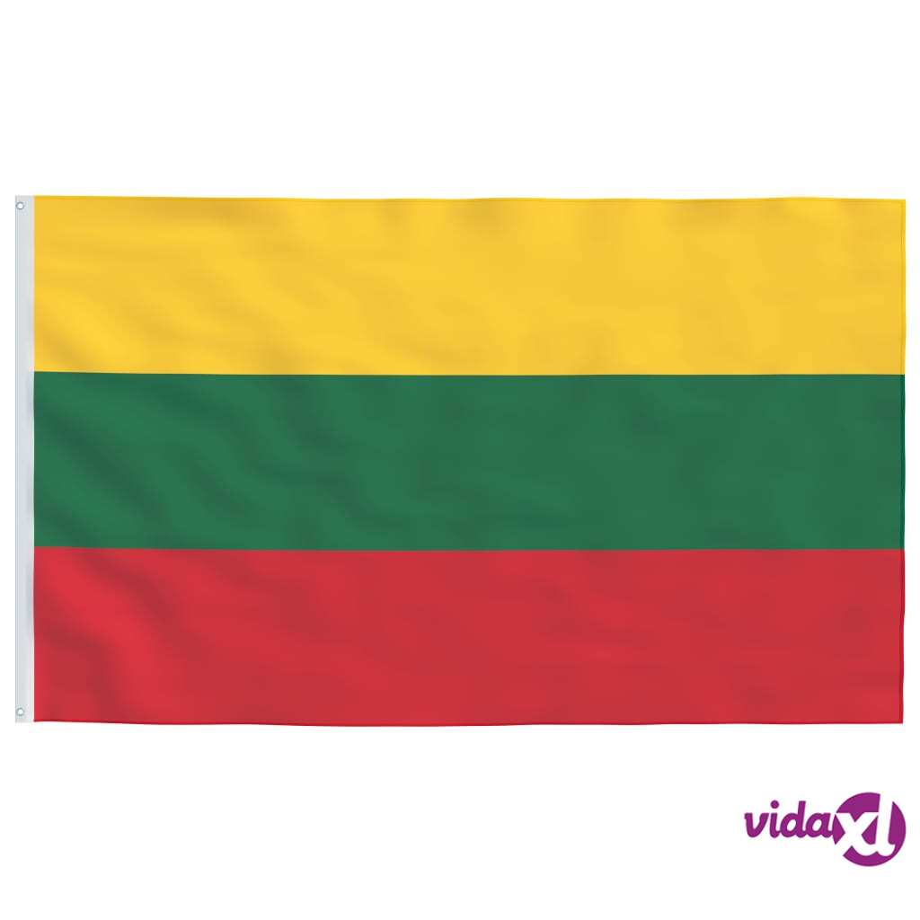 vidaXL Liettuan lippu 90x150 cm