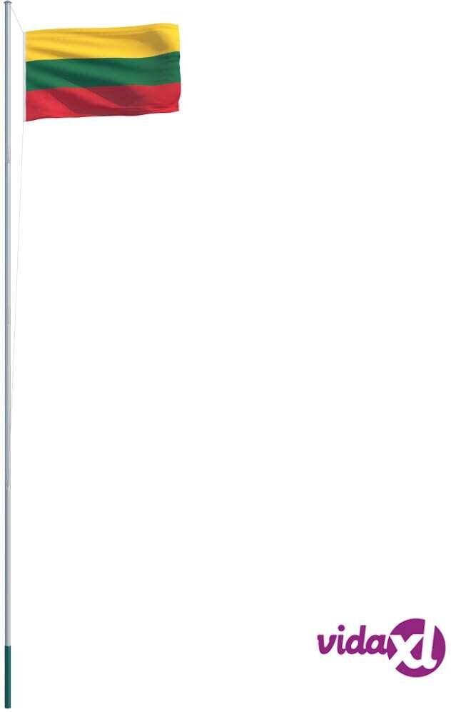 vidaXL Liettuan lippu ja tanko alumiini 6,2 m vidaXL Liettuan lippu ja tanko alumiini 6,2 m