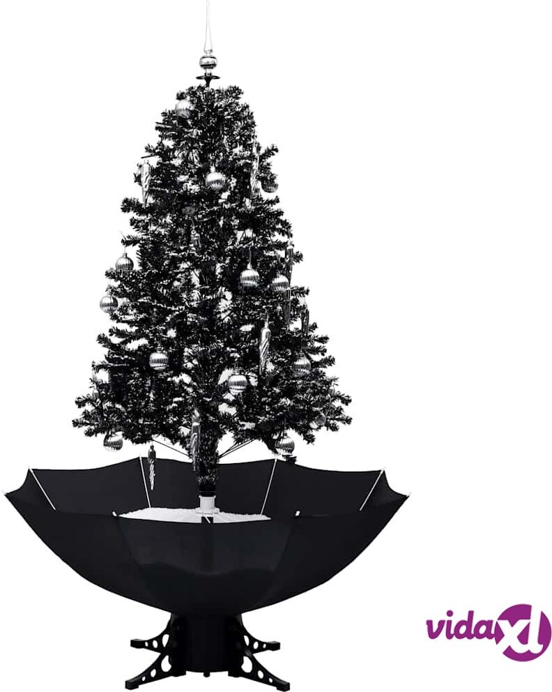 vidaXL Lunta satava joulukuusi sateenvarjopohjalla musta 170 cm PVC vidaXL Lunta satava joulukuusi sateenvarjopohjalla musta 170 cm PVC
