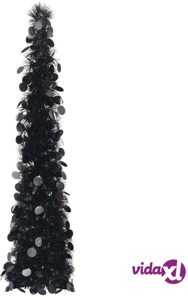 vidaXL Pop-up tekojoulukuusi musta 120 cm PET vidaXL Pop-up tekojoulukuusi musta 120 cm PET