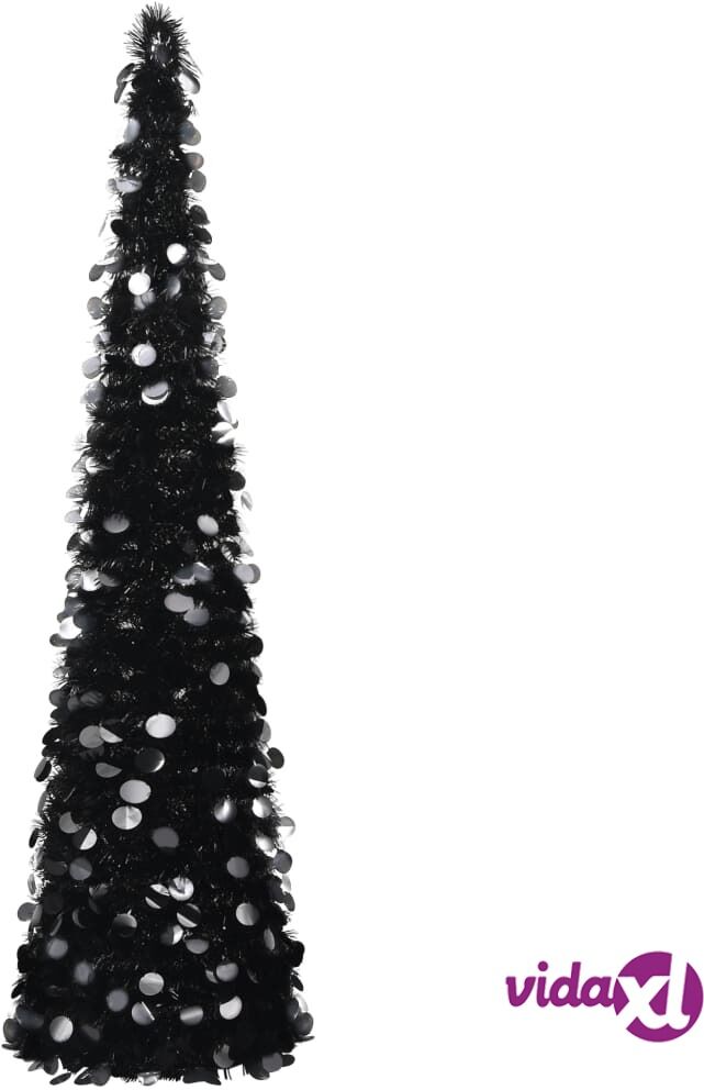 vidaXL Pop-up tekojoulukuusi musta 180 cm PET vidaXL Pop-up tekojoulukuusi musta 180 cm PET