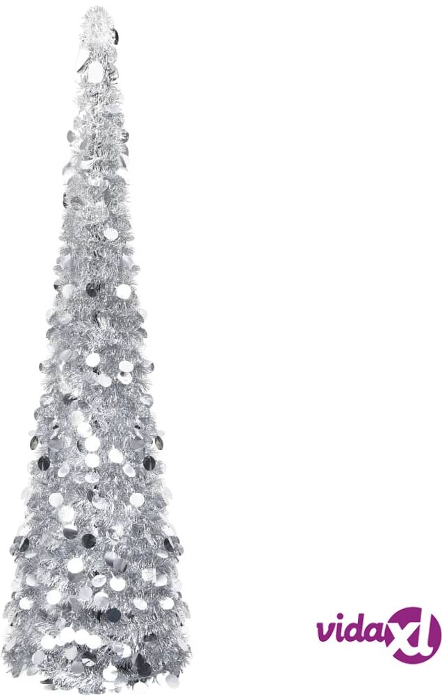 vidaXL Pop-up tekojoulukuusi hopea 150 cm PET vidaXL Pop-up tekojoulukuusi hopea 150 cm PET