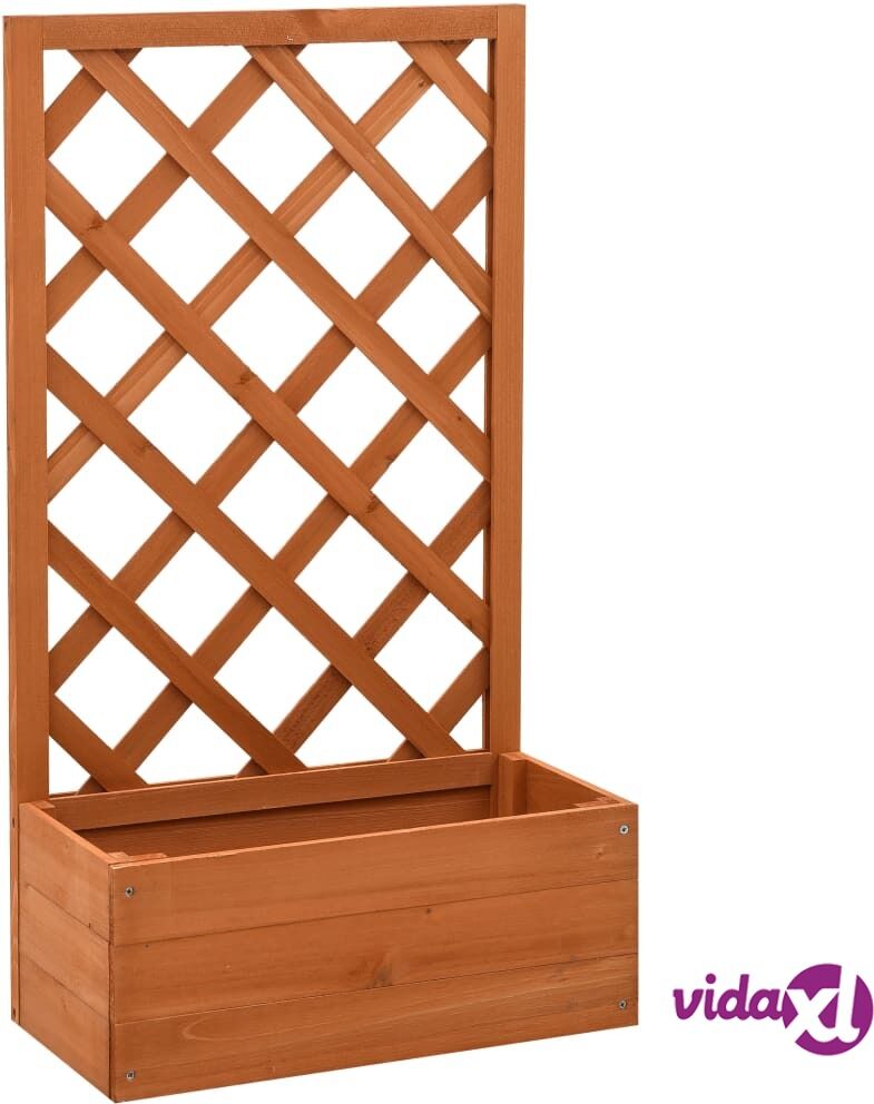 vidaXL Kukkalaatikko säleiköllä oranssi 50x25x90 cm täysi kuusi vidaXL Kukkalaatikko säleiköllä oranssi 50x25x90 cm täysi kuusi