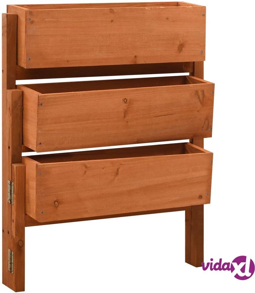 vidaXL Taitettava kukkalaatikko oranssi 60x14x75 cm täysi kuusi vidaXL Taitettava kukkalaatikko oranssi 60x14x75 cm täysi kuusi