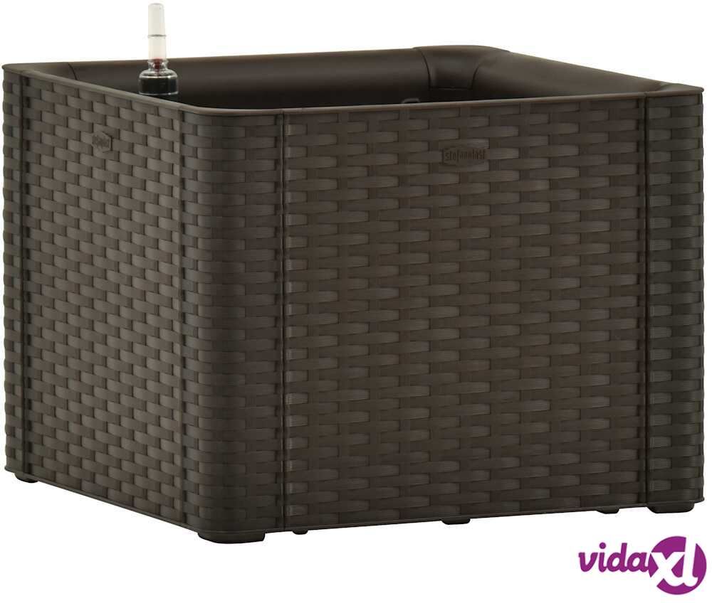 vidaXL Kukkalaatikko itsekastelujärjestelmällä mokka 43x43x33 cm vidaXL Kukkalaatikko itsekastelujärjestelmällä mokka 43x43x33 cm