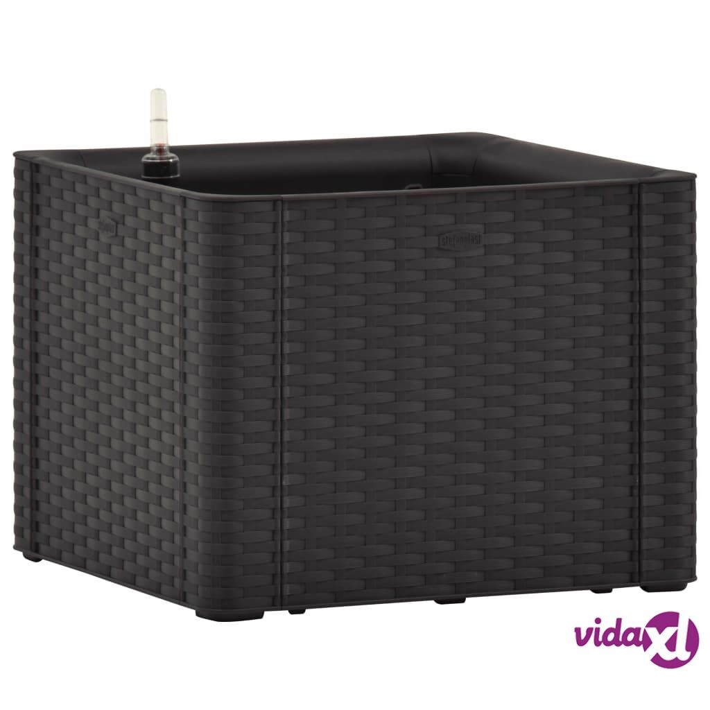 vidaXL Kukkalaatikko itsekastelujärjestelmällä antrasiitti 43x43x33 cm vidaXL Kukkalaatikko itsekastelujärjestelmällä antrasiitti 43x43x33 cm