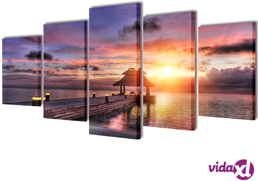 vidaXL Taulusarja Hiekkaranta paviljongilla 200 x 100 cm vidaXL Taulusarja Hiekkaranta paviljongilla 200 x 100 cm