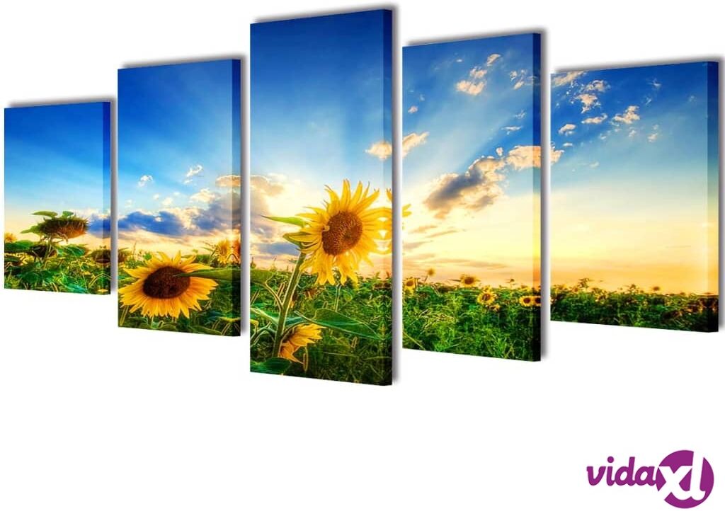 vidaXL Taulusarja Auringonkukka 100 x 50 cm vidaXL Taulusarja Auringonkukka 100 x 50 cm