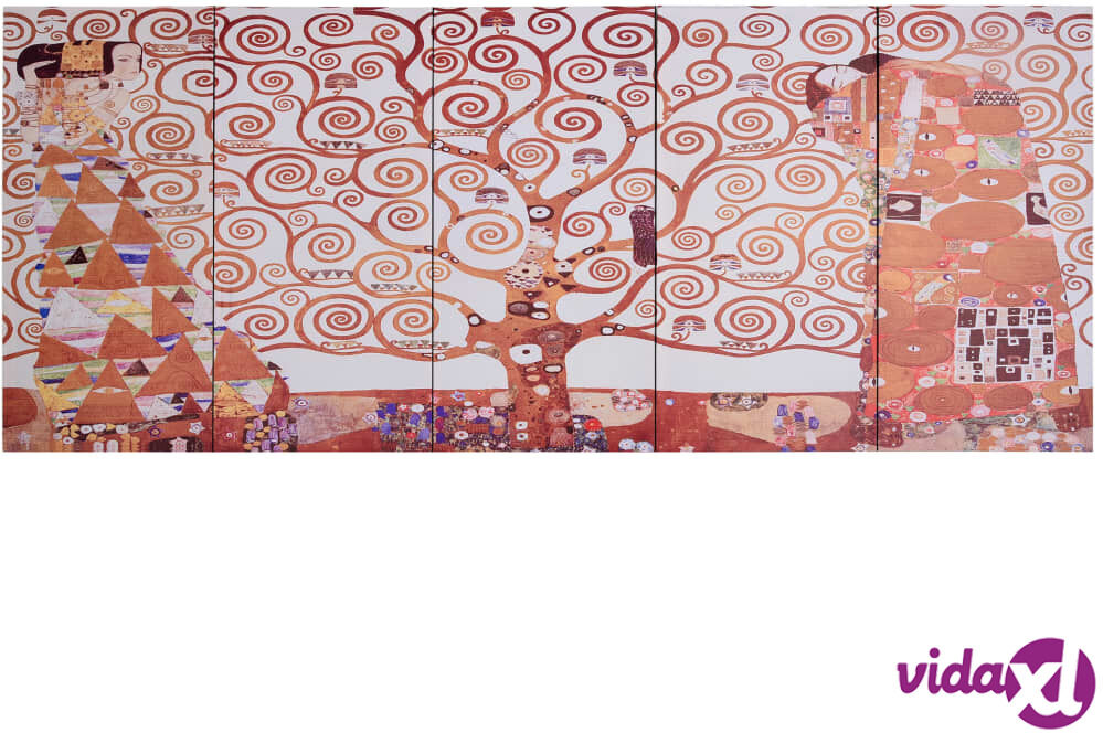 vidaXL Kanvaasitaulusarja puu keltainen 200 x 80 cm vidaXL Kanvaasitaulusarja puu keltainen 200 x 80 cm