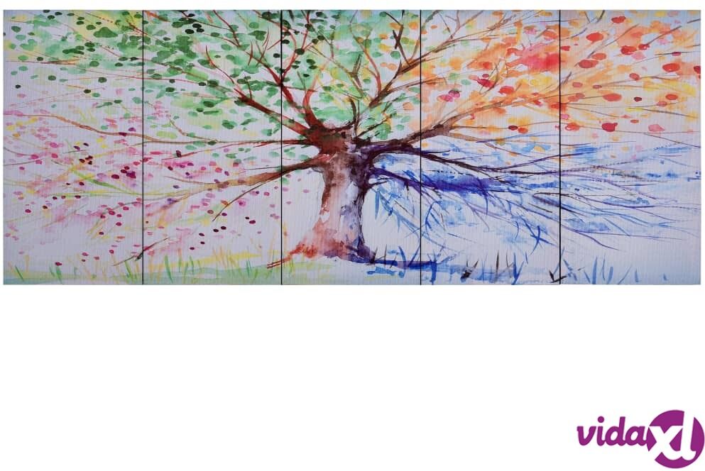 vidaXL Kanvaasitaulusarja variseva puu monivärinen 150 x 60 cm vidaXL Kanvaasitaulusarja variseva puu monivärinen 150 x 60 cm