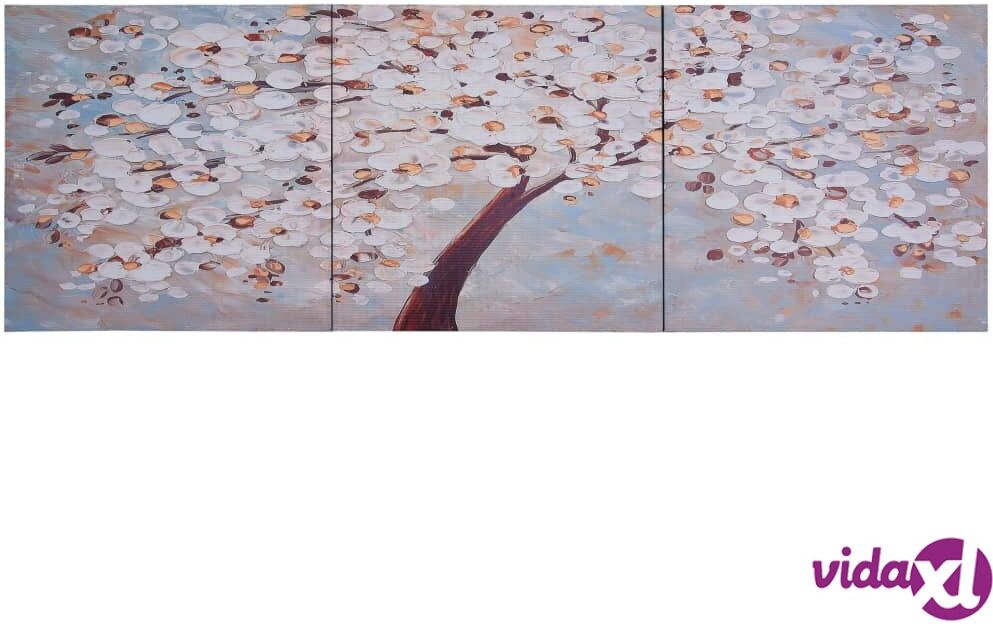 vidaXL Kanvaasitaulusarja kukkiva puu monivärinen 120 x 40 cm vidaXL Kanvaasitaulusarja kukkiva puu monivärinen 120 x 40 cm