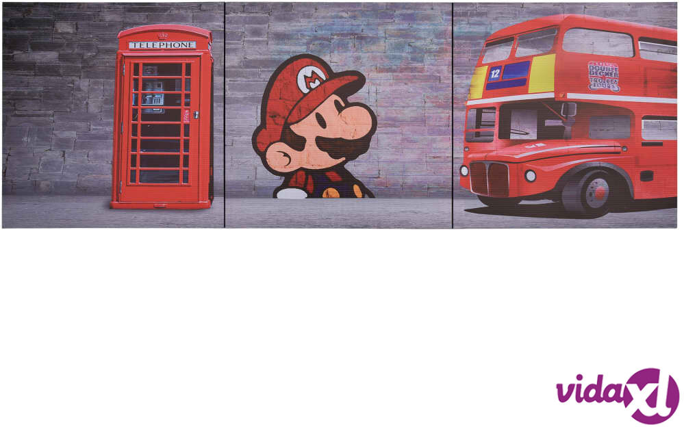 vidaXL Kanvaasitaulusarja Lontoo monivärinen 120 x 40 cm vidaXL Kanvaasitaulusarja Lontoo monivärinen 120 x 40 cm