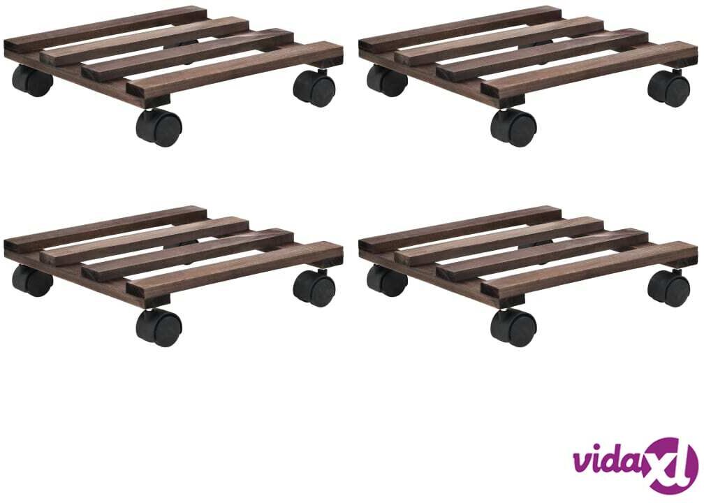 vidaXL Kasvirullakot 4 kpl setripuu 25x25 cm vidaXL Kasvirullakot 4 kpl setripuu 25x25 cm