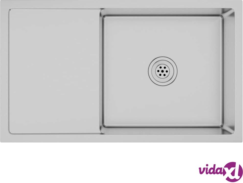 vidaXL Käsintehty keittiön tiskiallas siivilällä ruostumaton teräs vidaXL Käsintehty keittiön tiskiallas siivilällä ruostumaton teräs