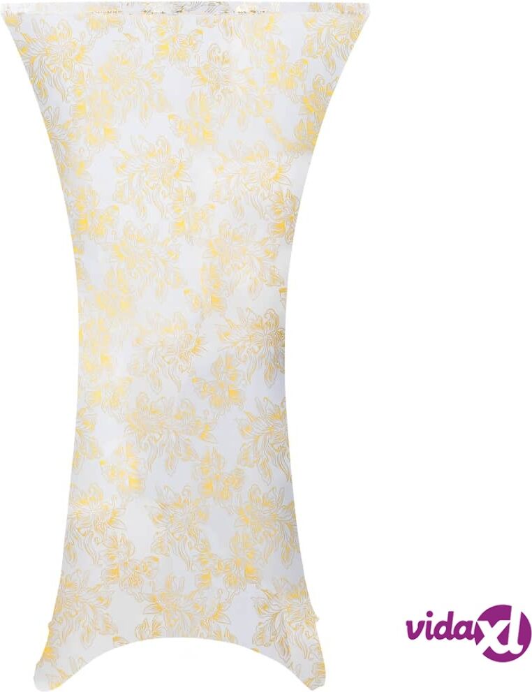 vidaXL Pöytäliinat 2 kpl venyvä 70 cm valkoinen kultaisella kuviolla vidaXL Pöytäliinat 2 kpl venyvä 70 cm valkoinen kultaisella kuviolla