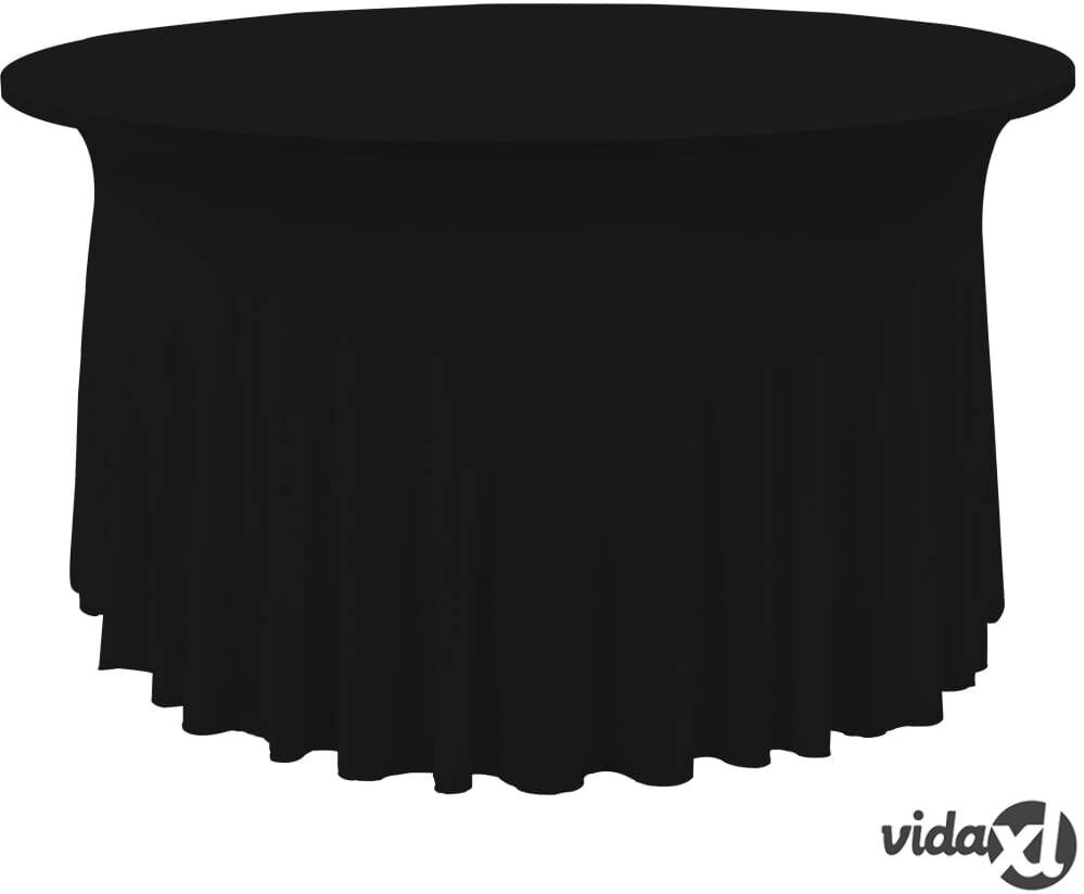 vidaXL Venyvät pöytäliinat 2 kpl helmalla 180 x 74 cm musta vidaXL Venyvät pöytäliinat 2 kpl helmalla 180 x 74 cm musta