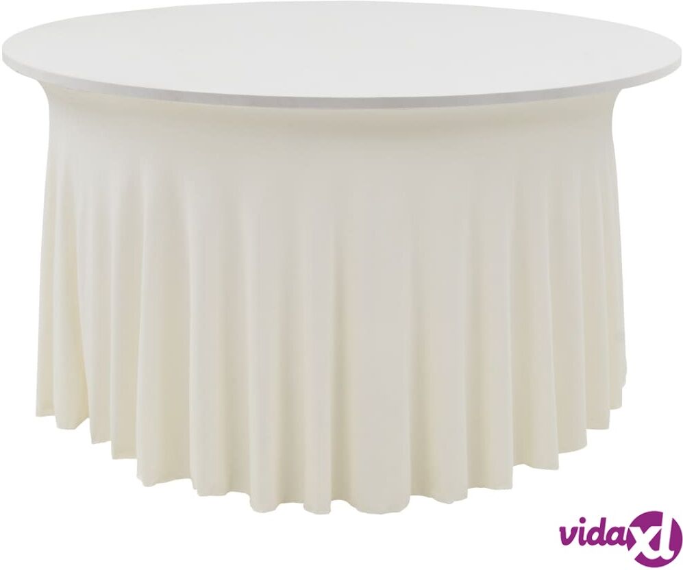 vidaXL Venyvät pöytäliinat 2 kpl helmalla 150 x 74 cm kerma vidaXL Venyvät pöytäliinat 2 kpl helmalla 150 x 74 cm kerma