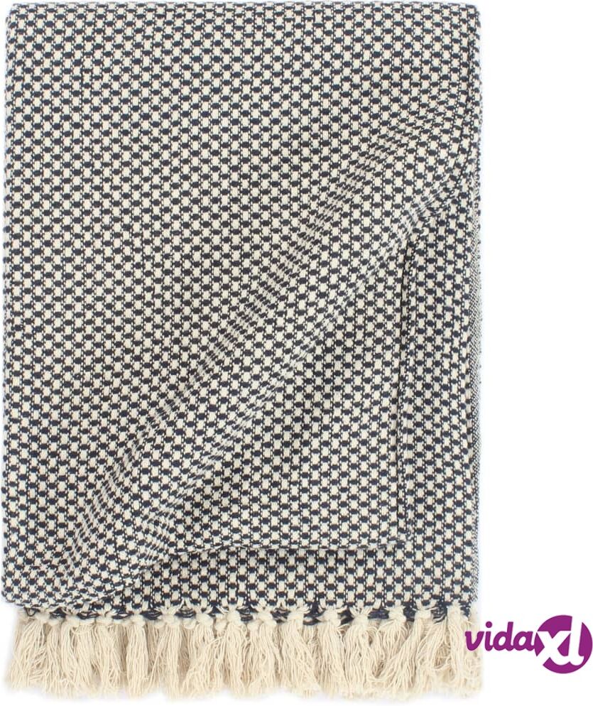 vidaXL Viltti puuvilla 160x210 cm laivastonsininen vidaXL Viltti puuvilla 160x210 cm laivastonsininen