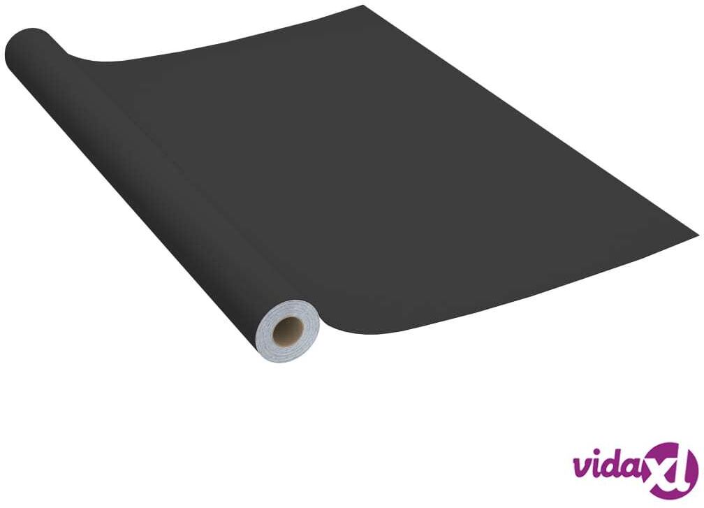 vidaXL Itseliimautuva huonekalukalvo musta 500x90 cm PVC vidaXL Itseliimautuva huonekalukalvo musta 500x90 cm PVC