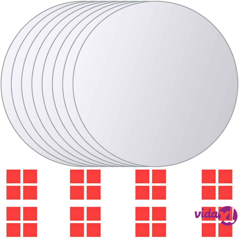 vidaXL Peililaatat 8 kpl pyöreä lasi vidaXL Peililaatat 8 kpl pyöreä lasi