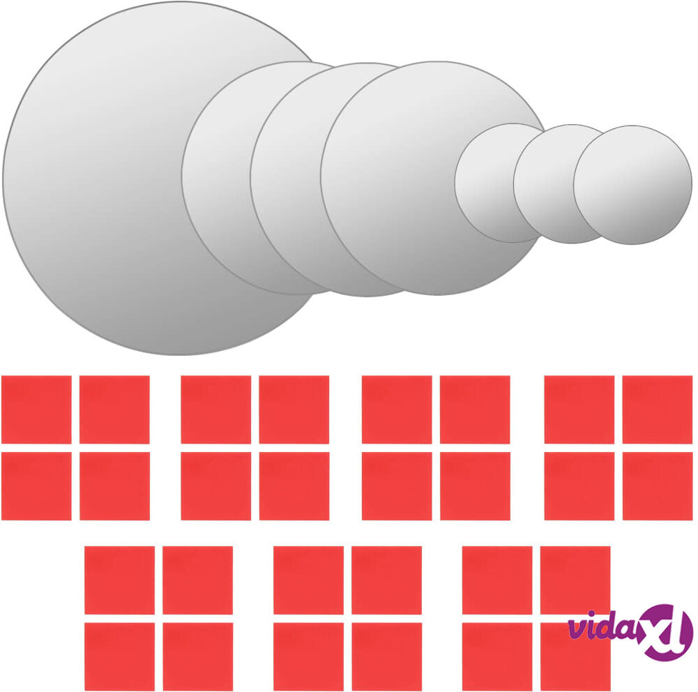 vidaXL Seinäpeilisarja 7 osaa pyöreä lasi vidaXL Seinäpeilisarja 7 osaa pyöreä lasi