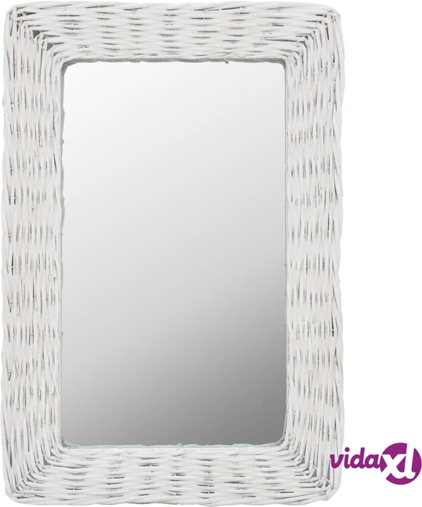 vidaXL Peili pajukehyv 40x60 cm valkoinen vidaXL Peili pajukehyv 40x60 cm valkoinen