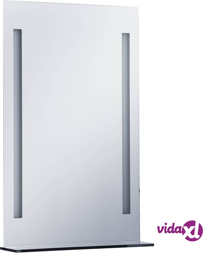 vidaXL Kylpyhuoneen LED-seinäpeili hyllyllä 60x80 cm vidaXL Kylpyhuoneen LED-seinäpeili hyllyllä 60x80 cm