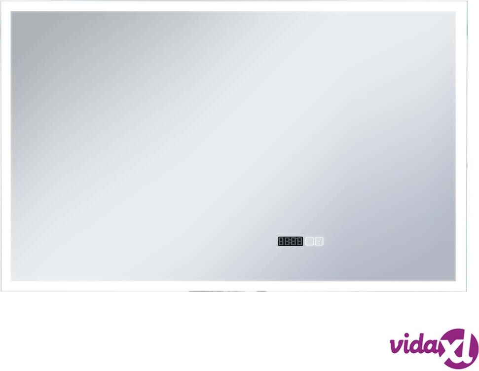 vidaXL Kylpyhuoneen LED-peili kosketussensorilla ja kellolla 100x60 cm vidaXL Kylpyhuoneen LED-peili kosketussensorilla ja kellolla 100x60 cm