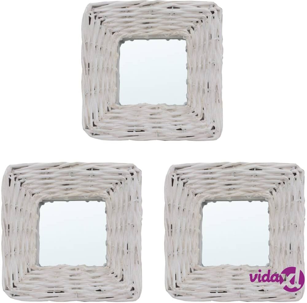 vidaXL Peilit 3 kpl valkoinen 15x15 cm paju vidaXL Peilit 3 kpl valkoinen 15x15 cm paju