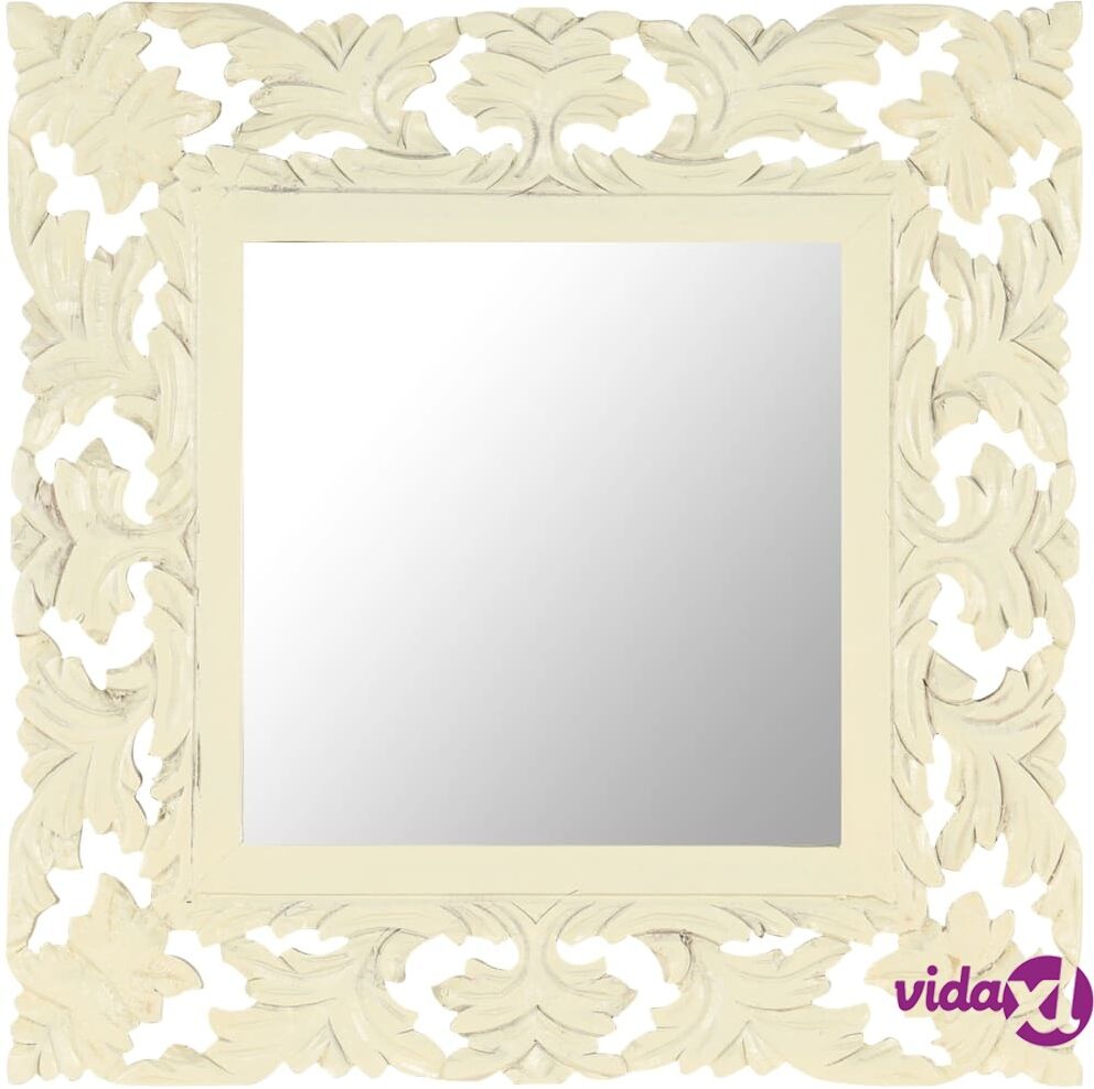 vidaXL Käsinveistetty peili valkoinen 50x50 cm täysi mangopuu vidaXL Käsinveistetty peili valkoinen 50x50 cm täysi mangopuu