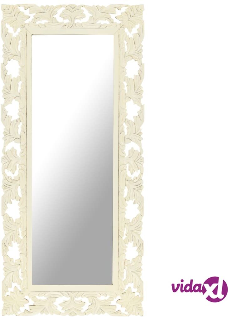 vidaXL Käsinveistetty peili valkoinen 110x50 cm täysi mangopuu vidaXL Käsinveistetty peili valkoinen 110x50 cm täysi mangopuu