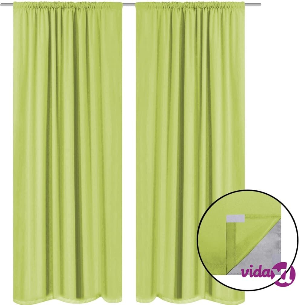 vidaXL Pimennysverhot 2 kpl kaksi kerrosta 140x245 cm Vihreä vidaXL Pimennysverhot 2 kpl kaksi kerrosta 140x245 cm Vihreä