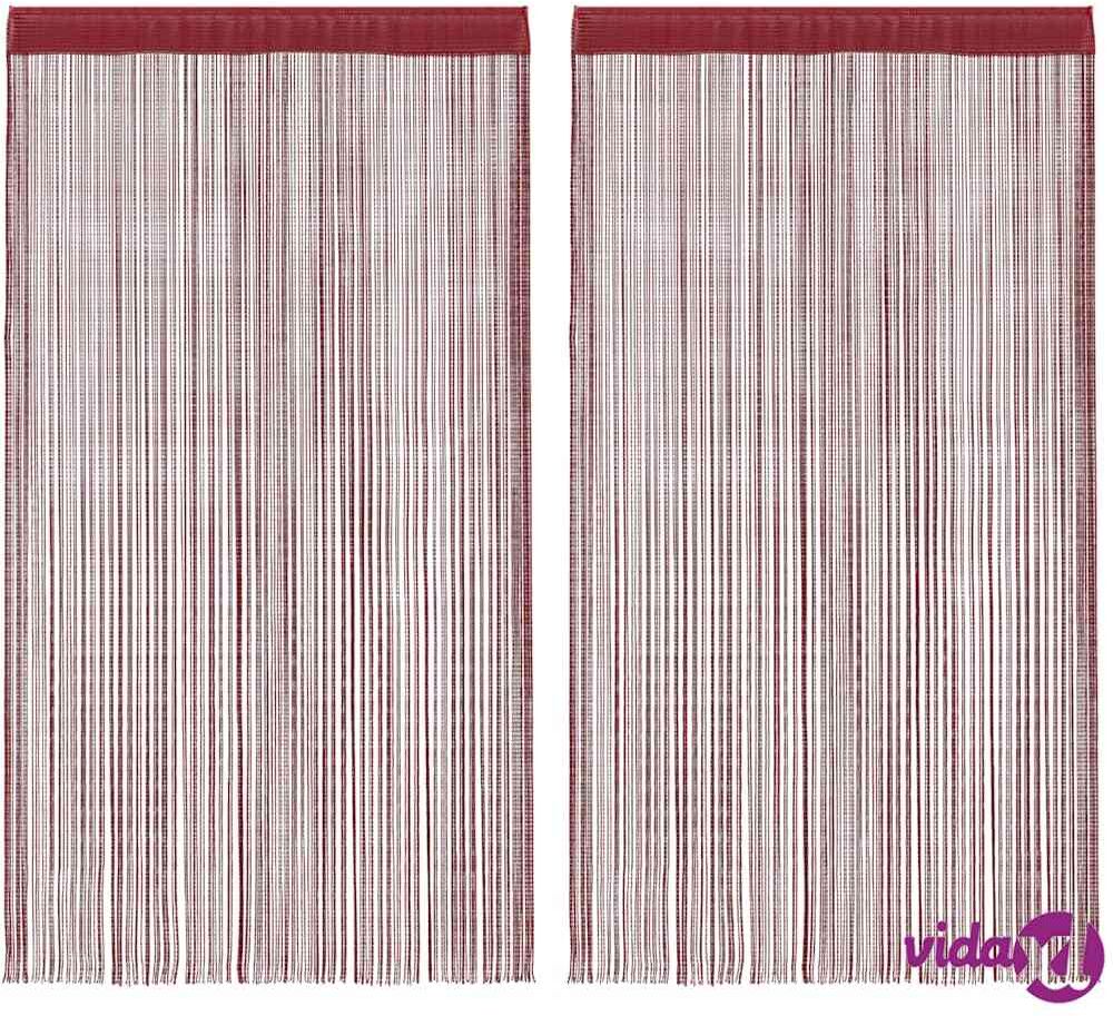 vidaXL String-verhot 2 kpl 140x250 cm Viininpunainen vidaXL String-verhot 2 kpl 140x250 cm Viininpunainen